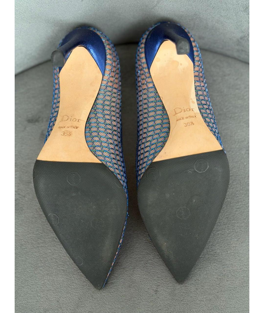 CHRISTIAN DIOR Мульти текстильные туфли, фото 4