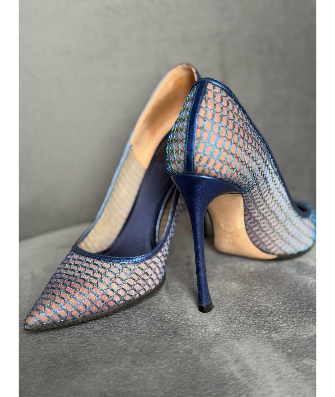 CHRISTIAN DIOR Мульти текстильные туфли, фото 3