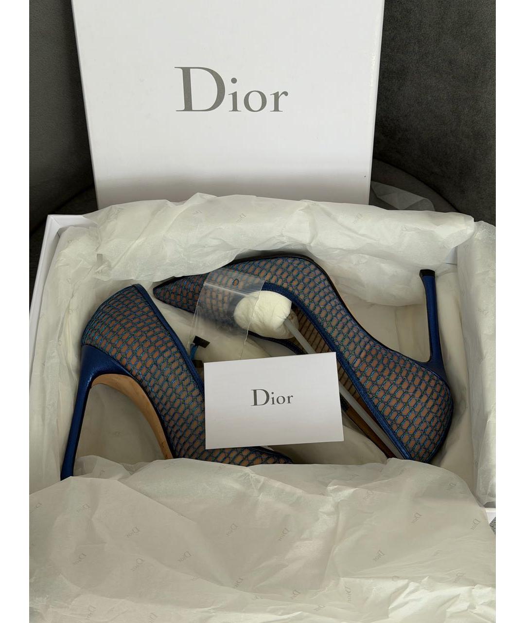 CHRISTIAN DIOR Мульти текстильные туфли, фото 5