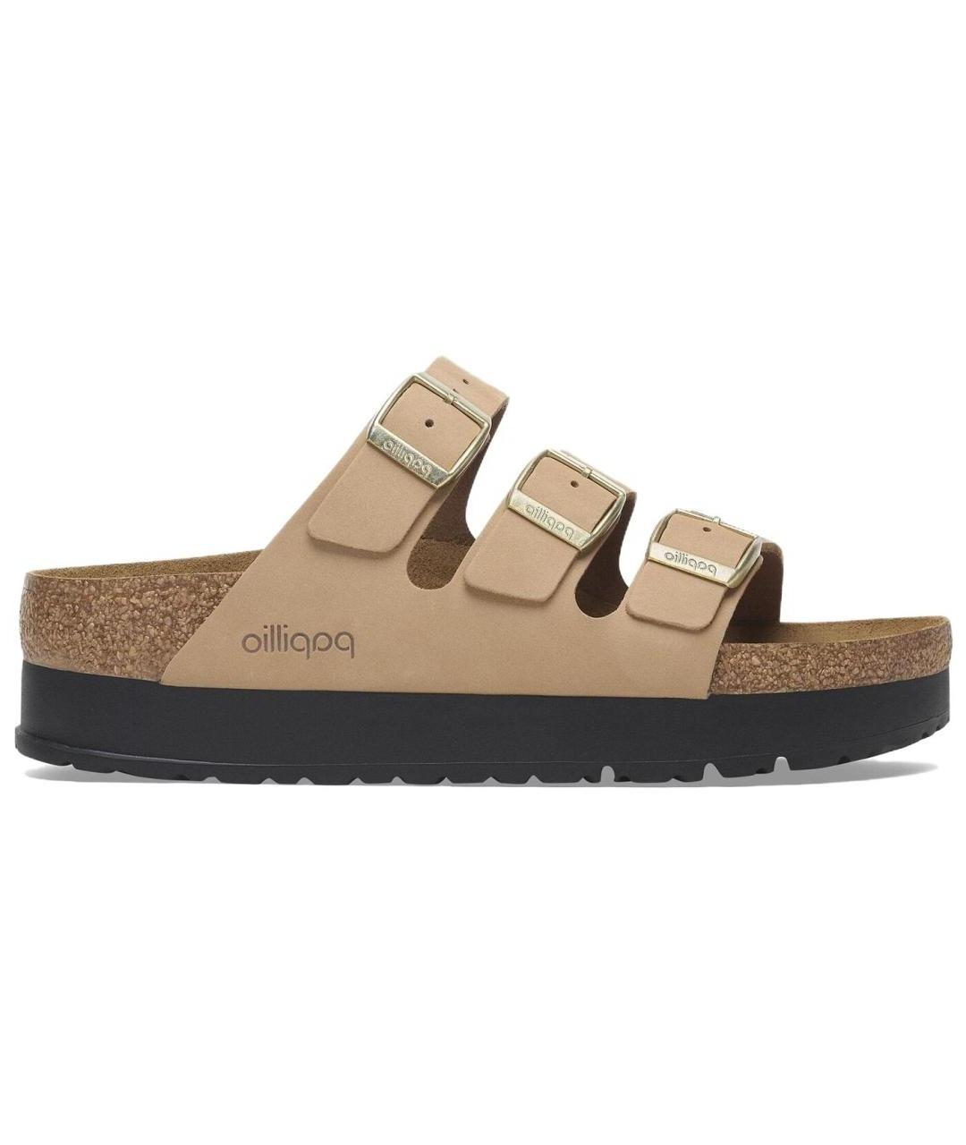 BIRKENSTOCK Коричневые шлепанцы, фото 1