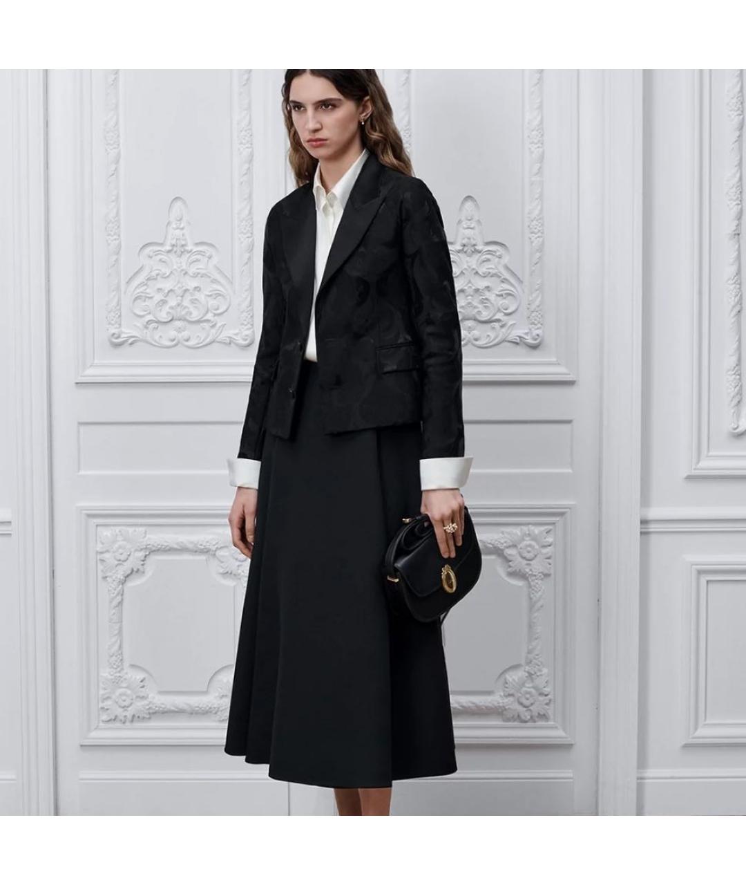 CHRISTIAN DIOR Черная кожаная сумка через плечо, фото 4