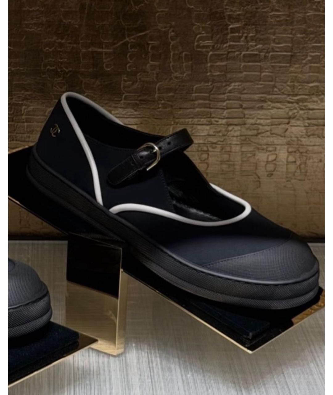 CHANEL Черные текстильные сандалии, фото 3