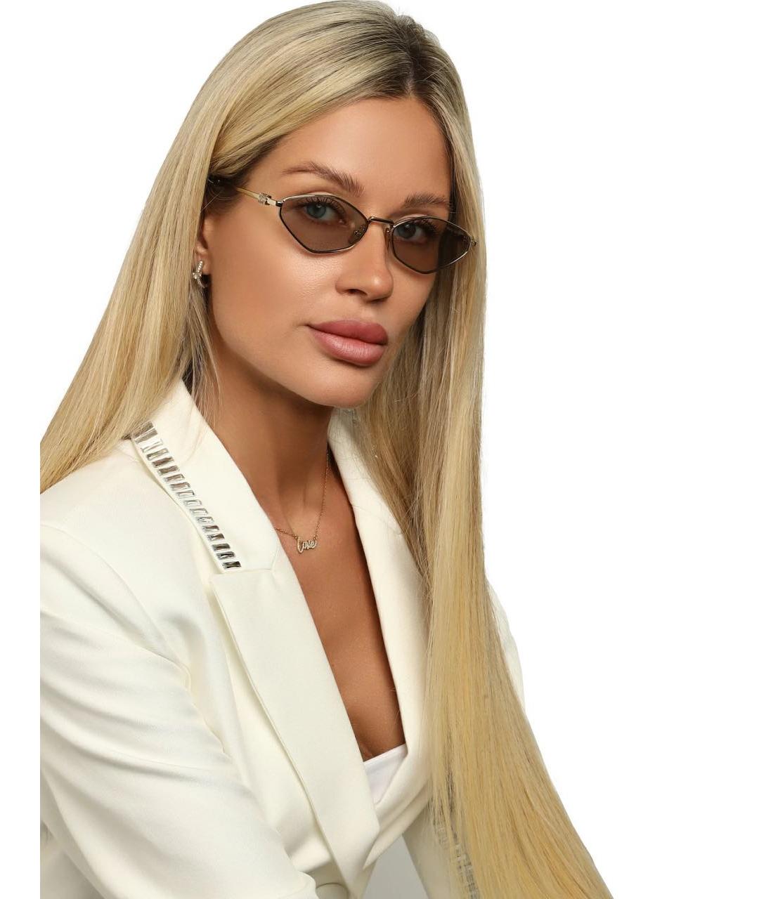 MIU MIU Серые металлические солнцезащитные очки, фото 5