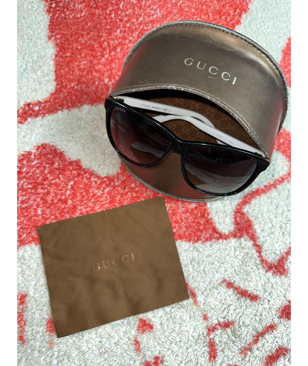 GUCCI Черные пластиковые солнцезащитные очки, фото 4