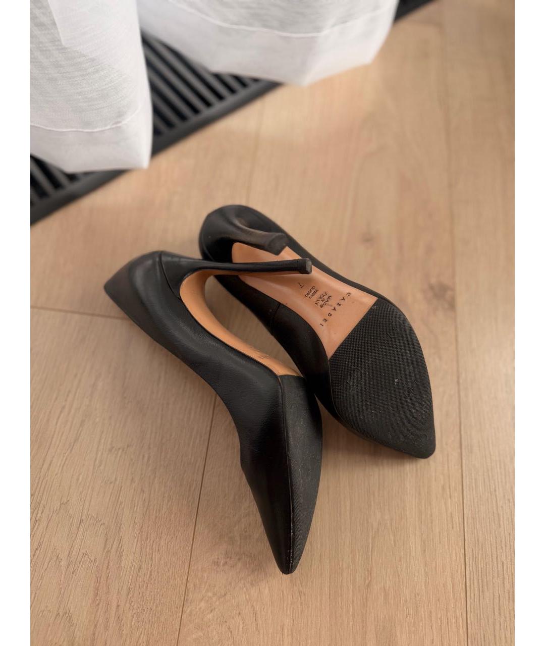 CASADEI Черные кожаные туфли, фото 4