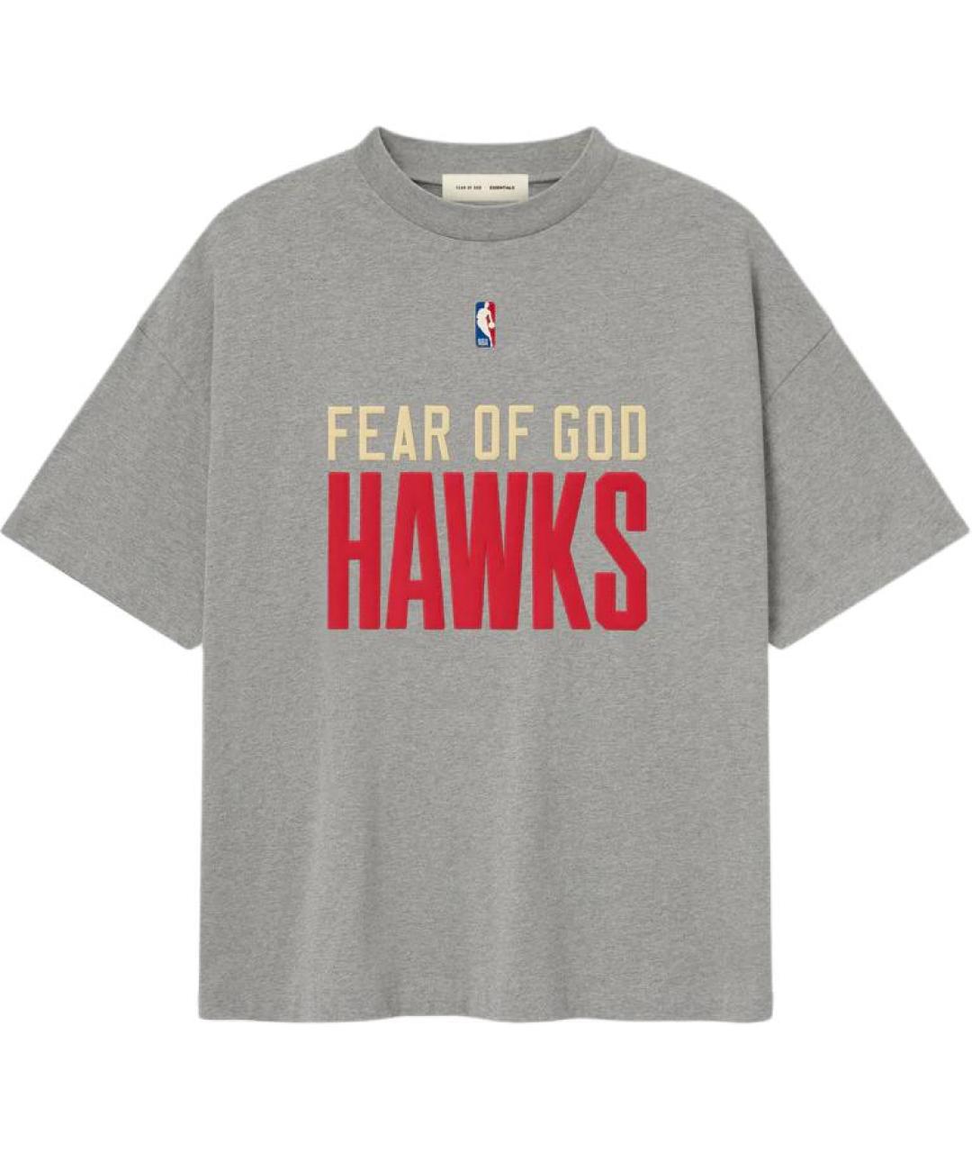 FEAR OF GOD ESSENTIALS Серая футболка, фото 1