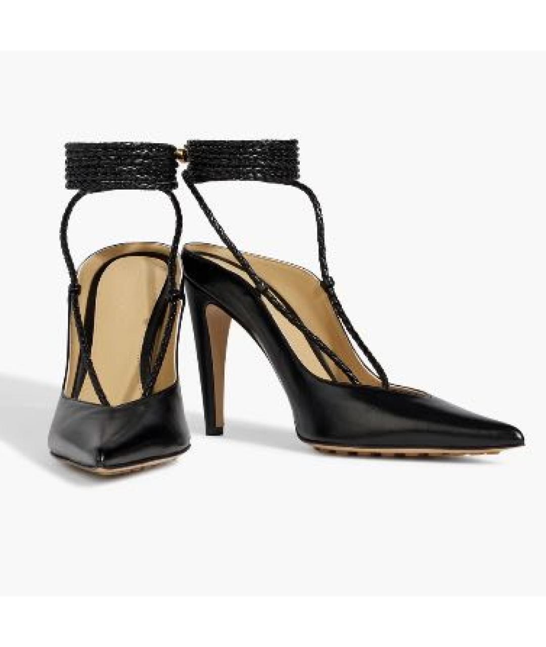 BOTTEGA VENETA Черные кожаные туфли, фото 2