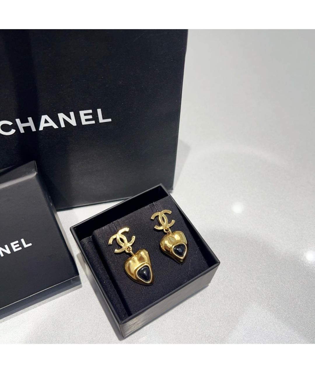 CHANEL Золотые серьги, фото 2