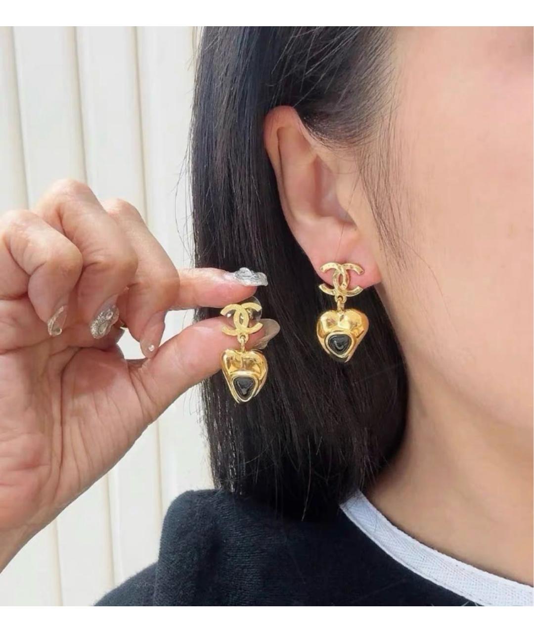 CHANEL Золотые серьги, фото 5