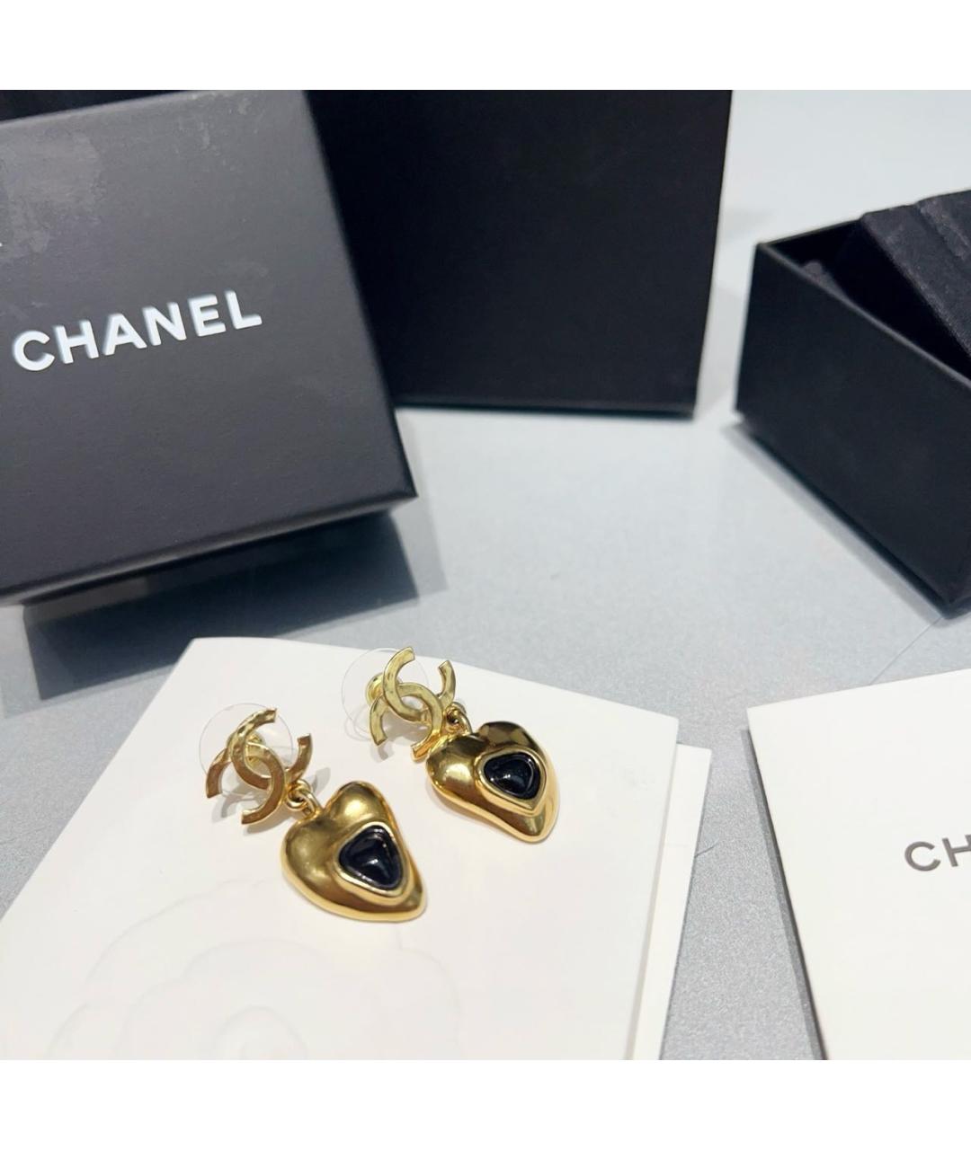 CHANEL Золотые серьги, фото 3