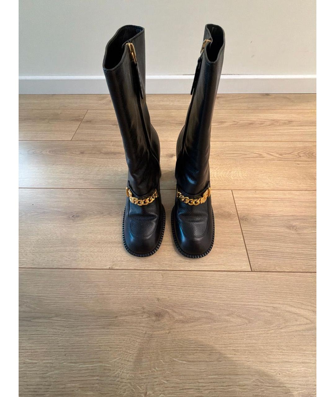 GUCCI Черные кожаные ботинки, фото 2