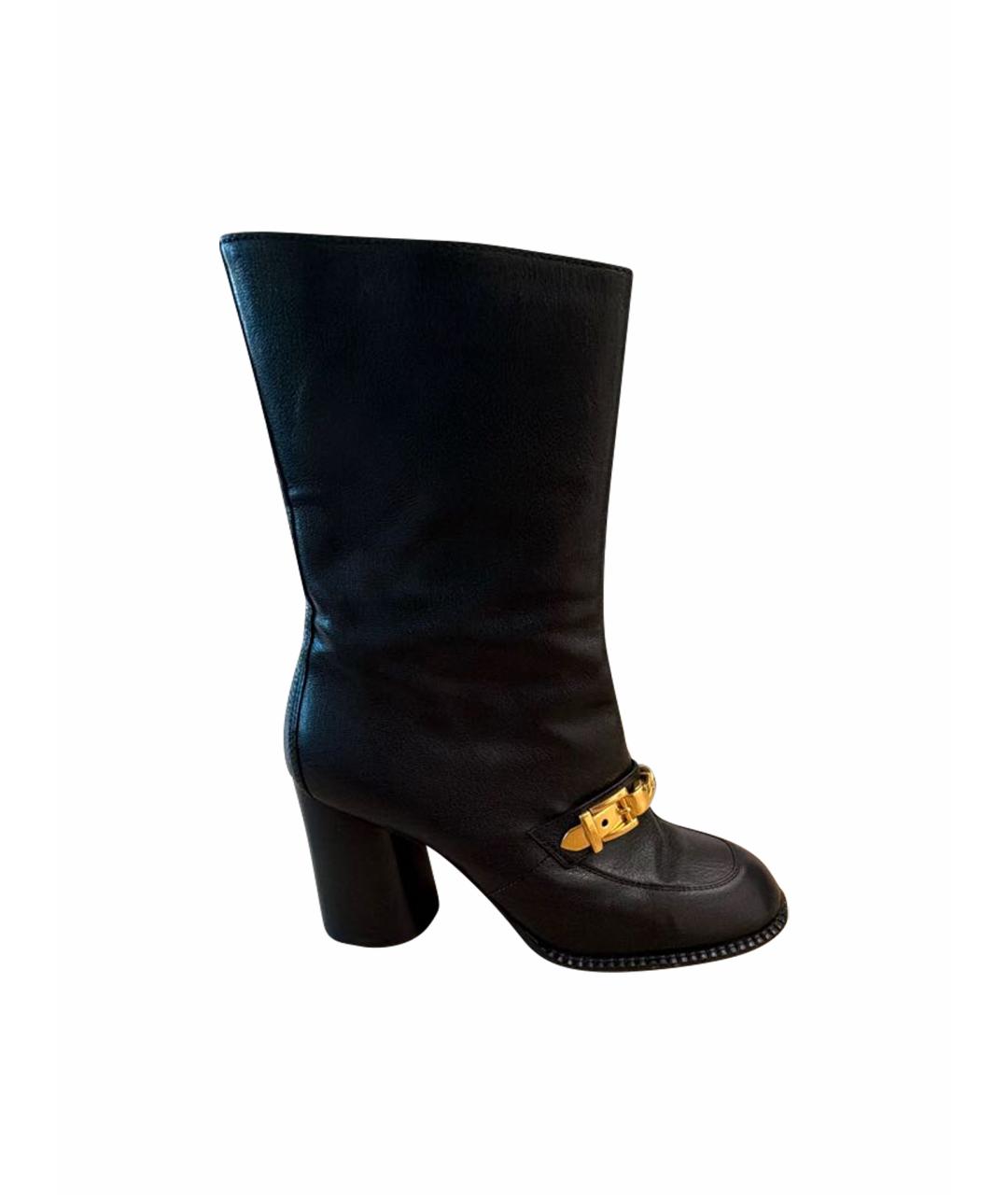 GUCCI Черные кожаные ботинки, фото 1