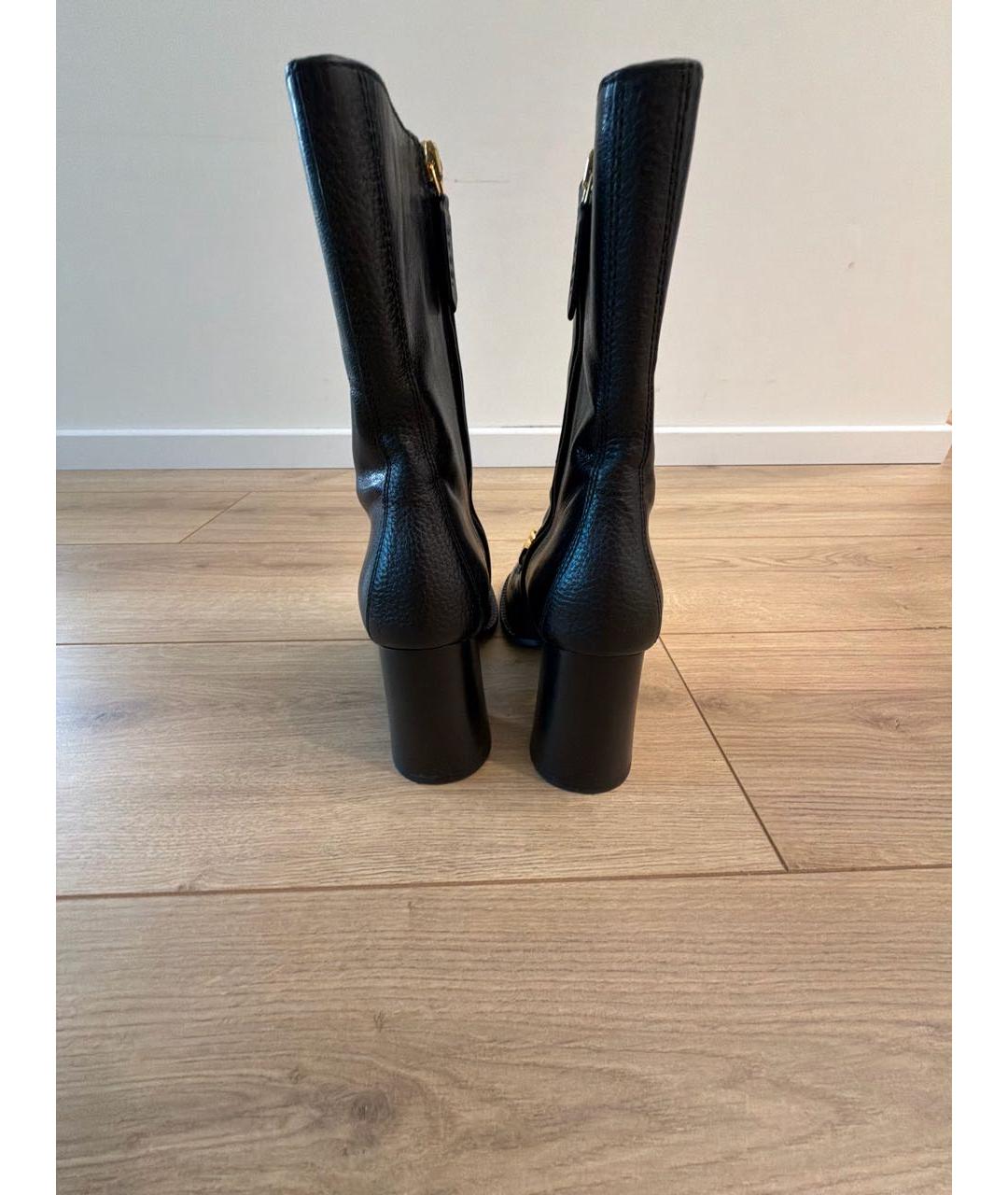 GUCCI Черные кожаные ботинки, фото 4