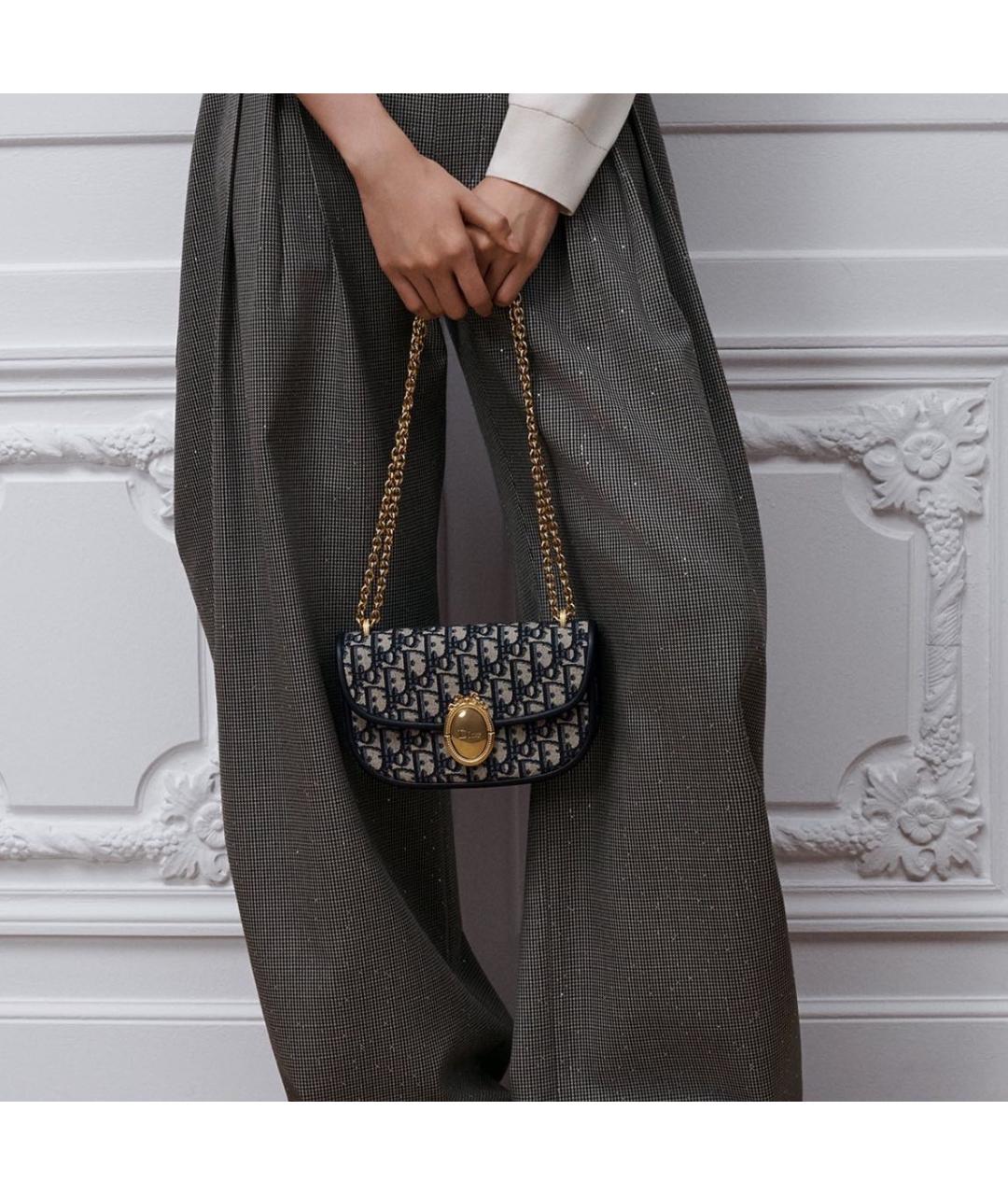 CHRISTIAN DIOR Синяя сумка через плечо, фото 3