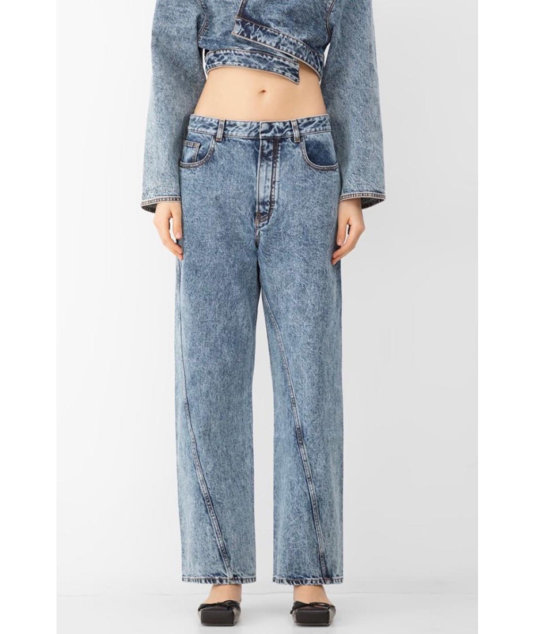 ALAIA Синие хлопковые прямые джинсы, фото 4