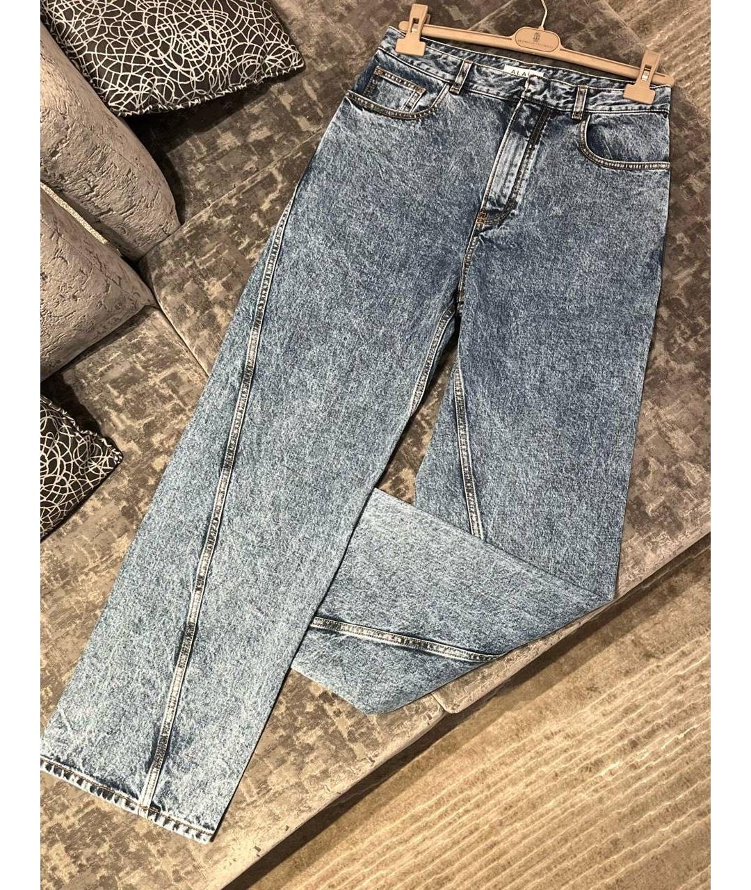 ALAIA Синие хлопковые прямые джинсы, фото 2
