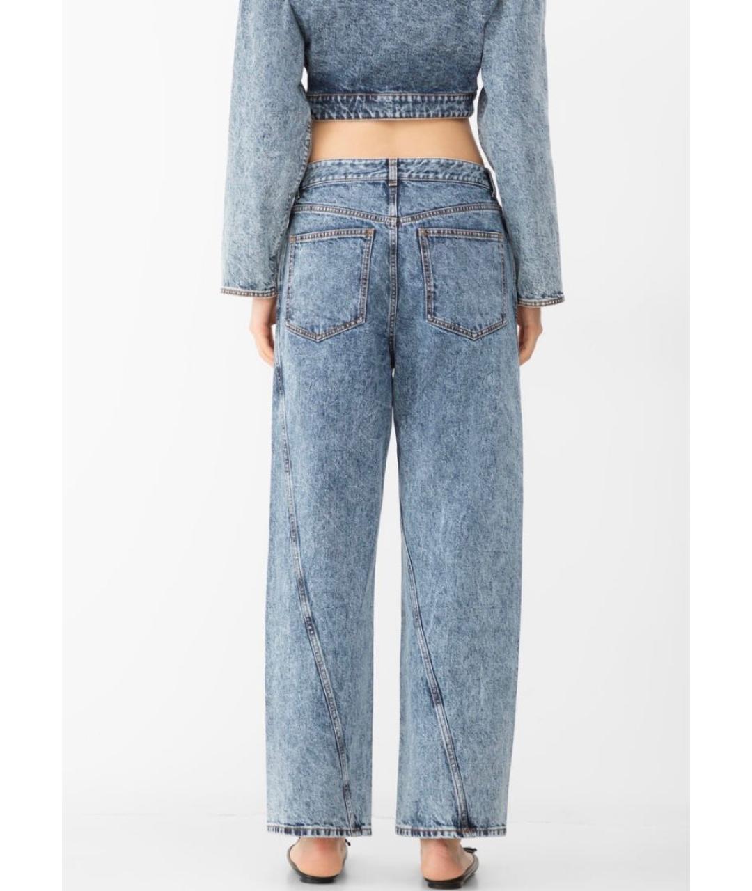 ALAIA Синие хлопковые прямые джинсы, фото 3