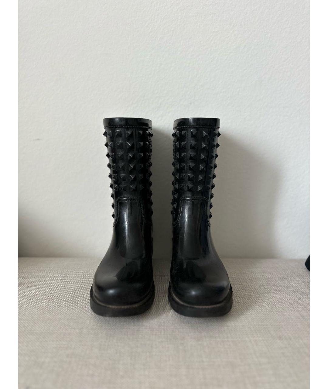 VALENTINO Черные резиновые сапоги, фото 2