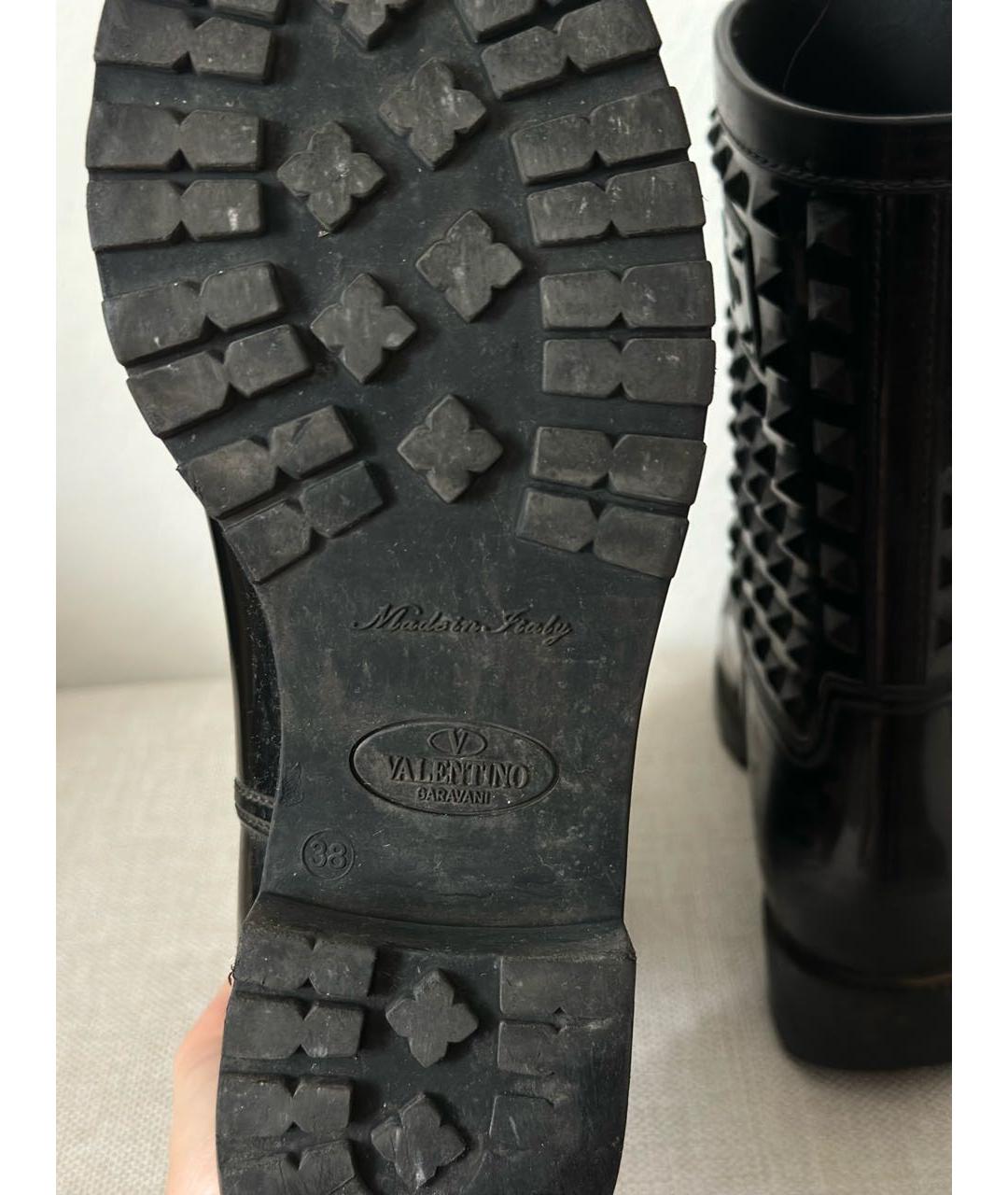 VALENTINO Черные резиновые сапоги, фото 5