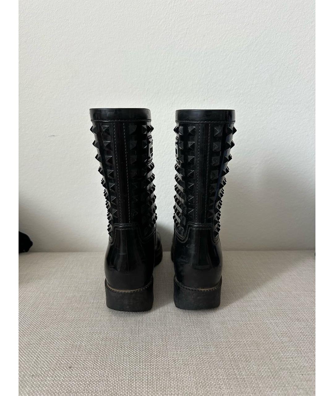 VALENTINO Черные резиновые сапоги, фото 4