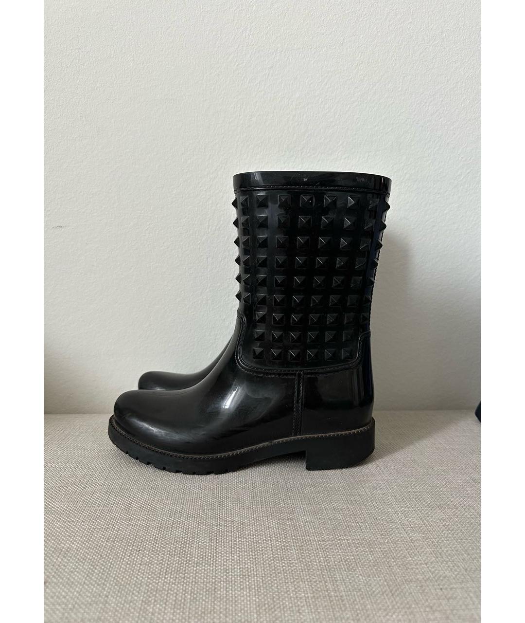 VALENTINO Черные резиновые сапоги, фото 9