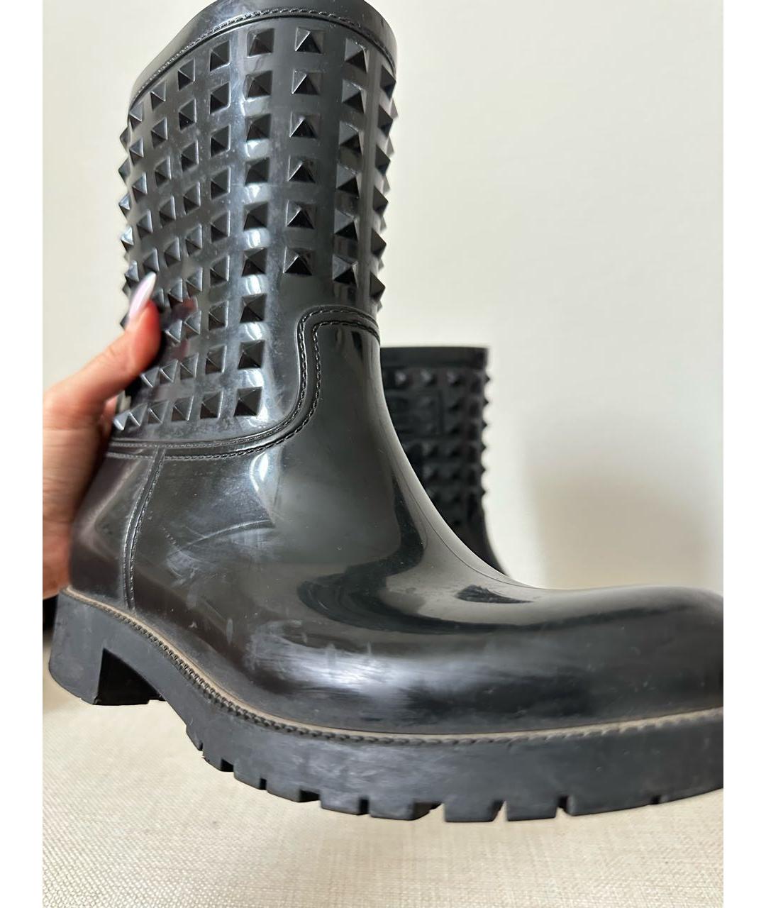 VALENTINO Черные резиновые сапоги, фото 6
