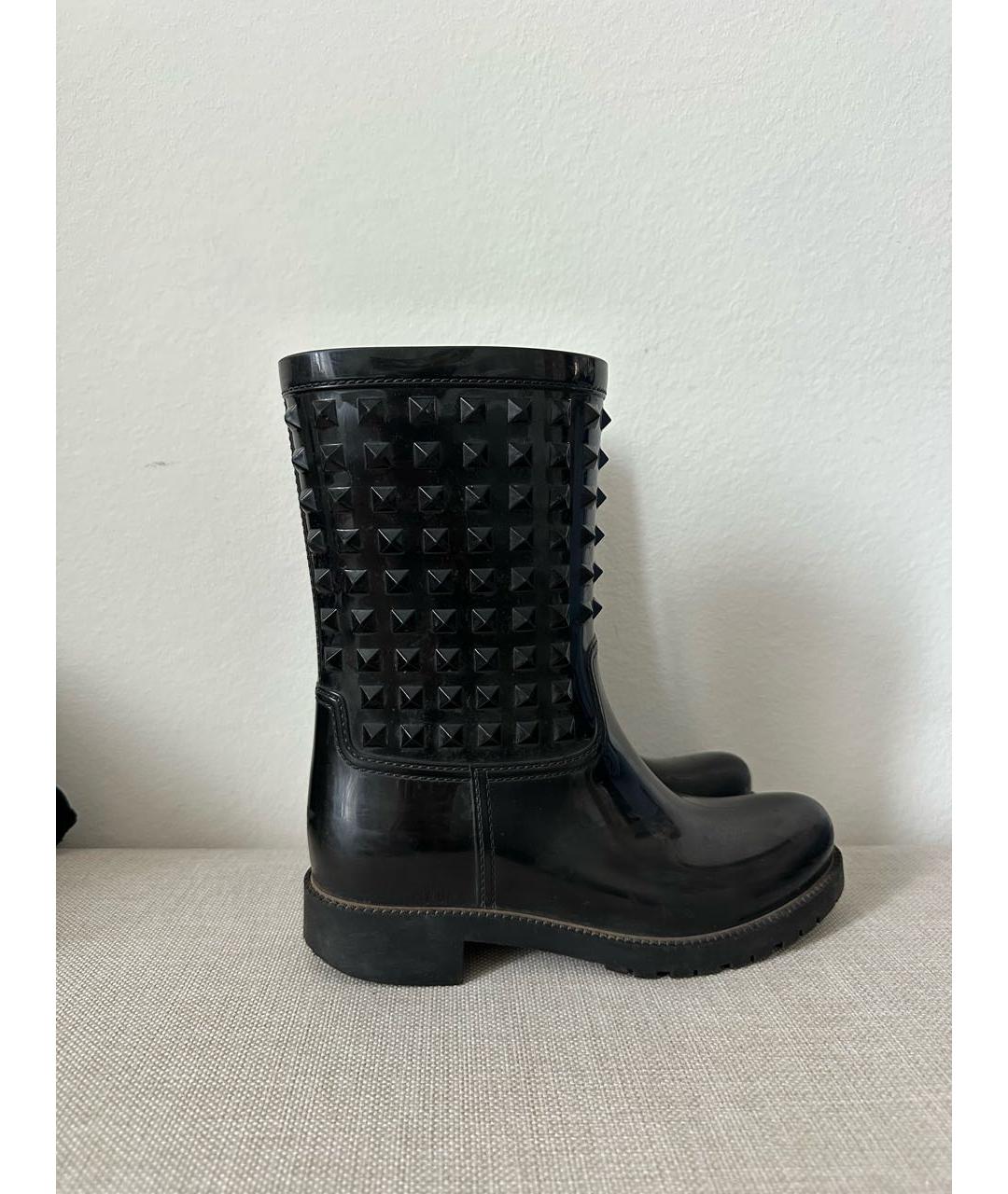 VALENTINO Черные резиновые сапоги, фото 3