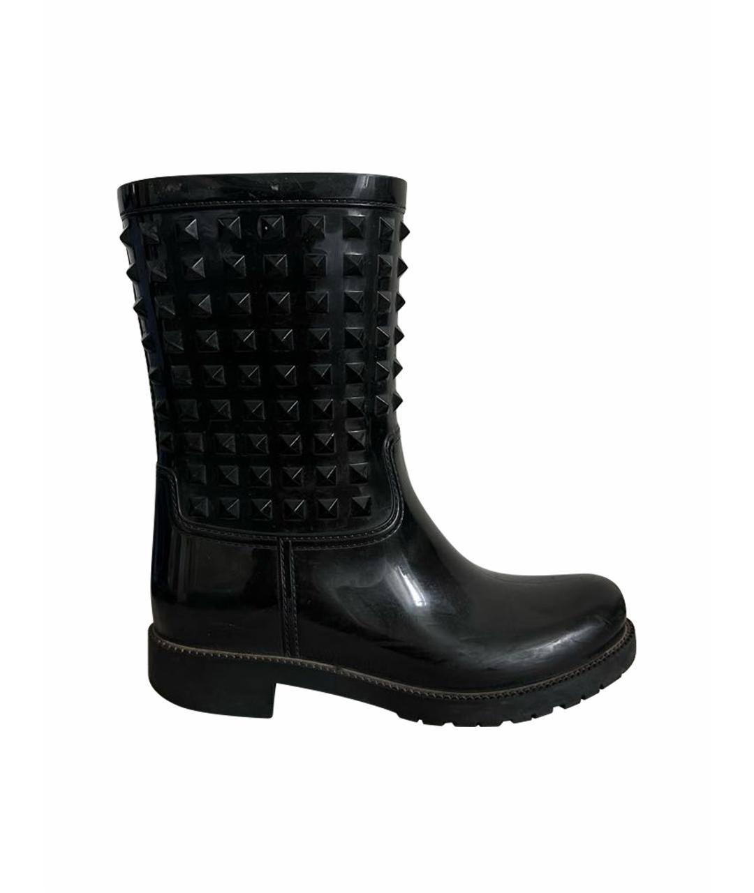 VALENTINO Черные резиновые сапоги, фото 1