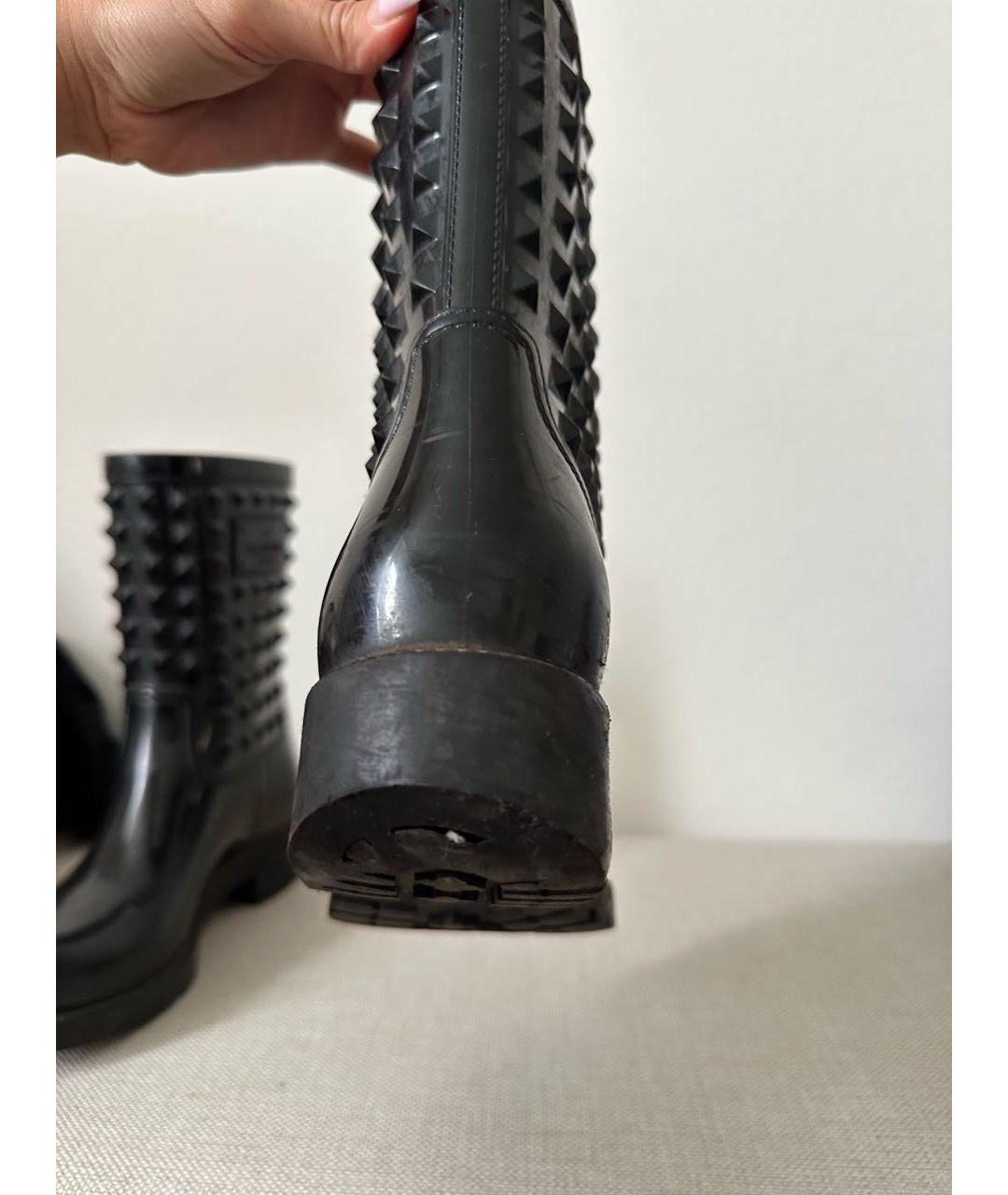 VALENTINO Черные резиновые сапоги, фото 8
