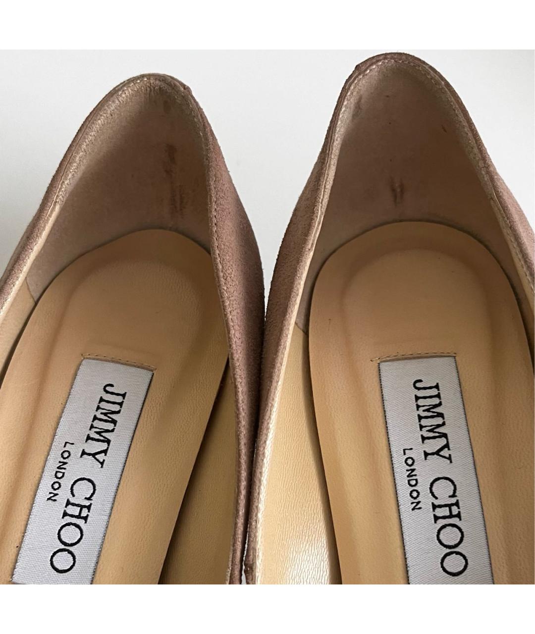 JIMMY CHOO Розовые замшевые туфли, фото 7