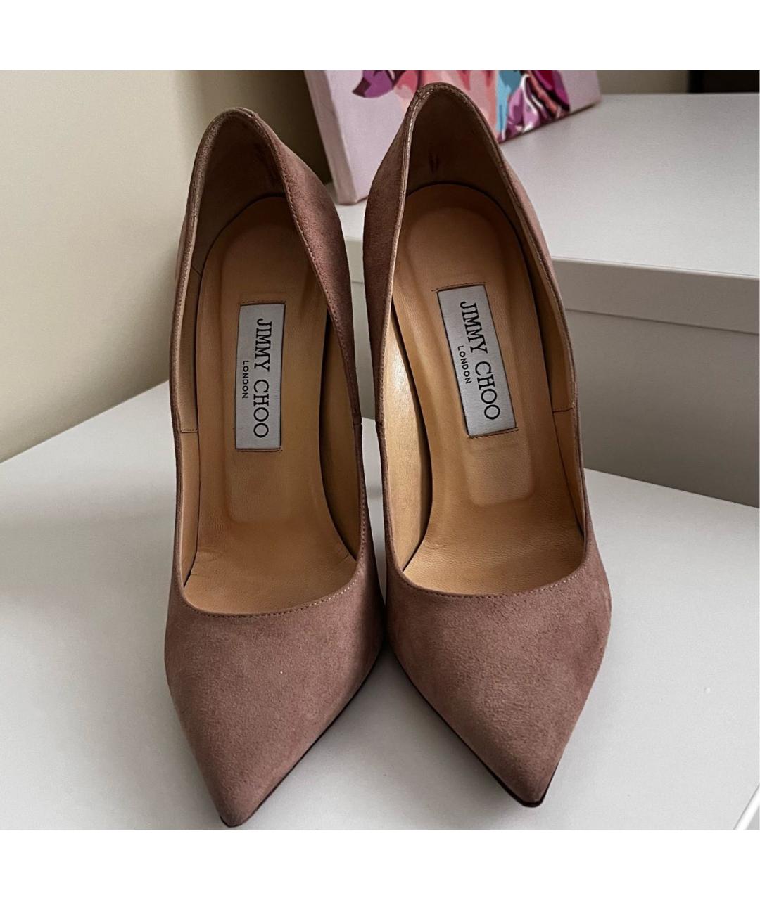 JIMMY CHOO Розовые замшевые туфли, фото 2