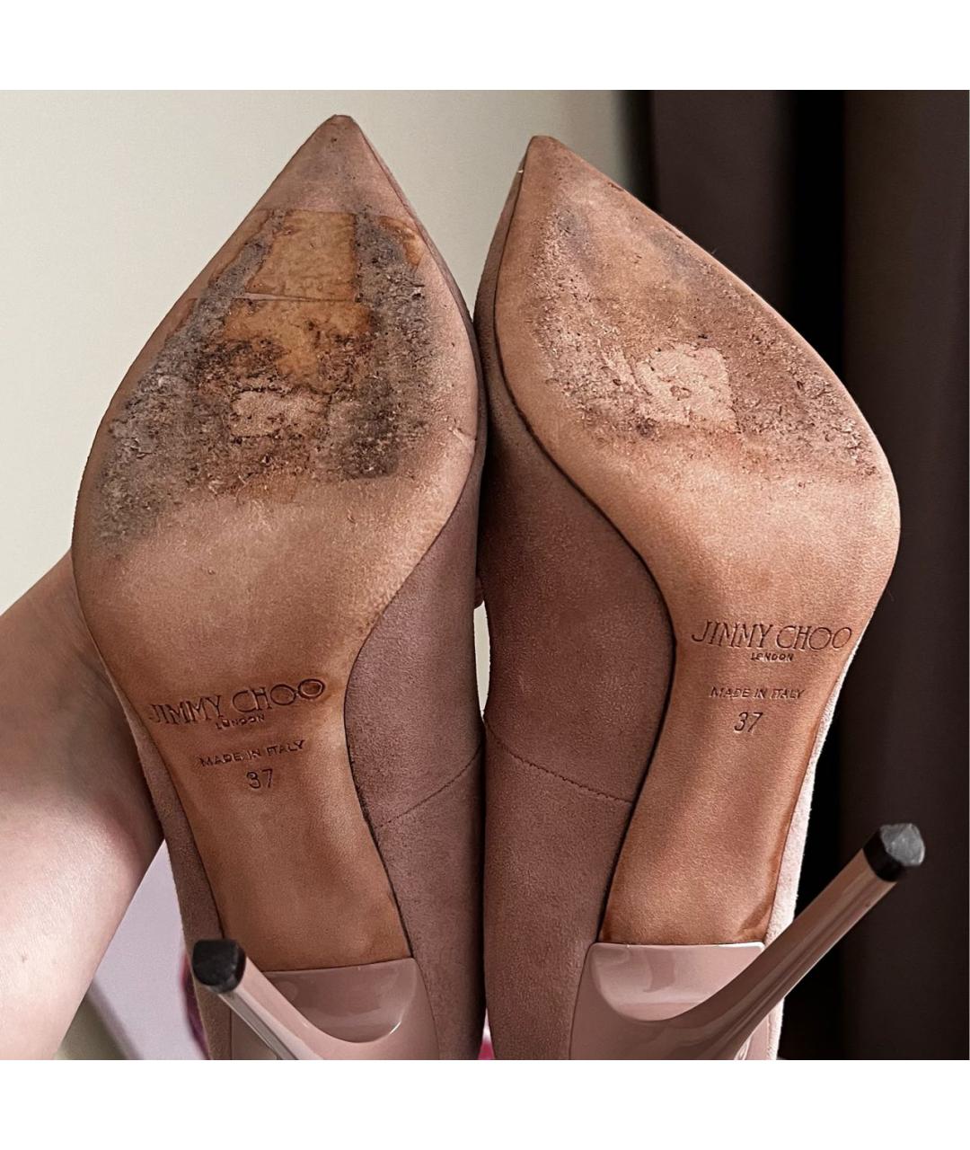 JIMMY CHOO Розовые замшевые туфли, фото 5