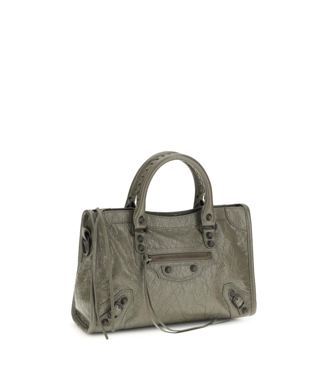 BALENCIAGA Зеленая кожаная сумка тоут, фото 2