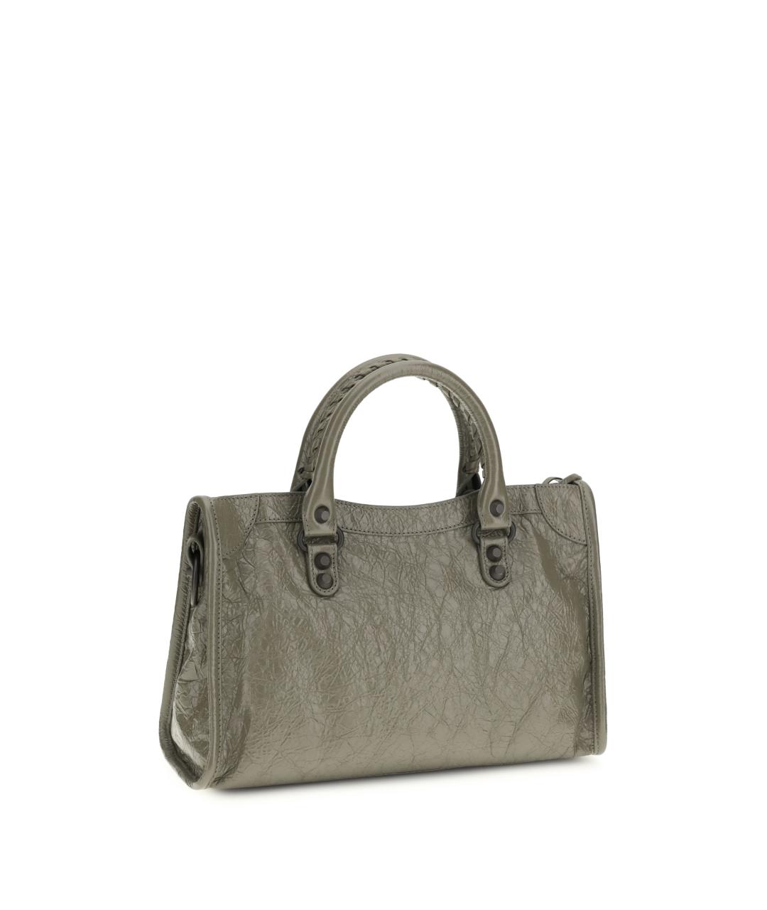 BALENCIAGA Зеленая кожаная сумка тоут, фото 3