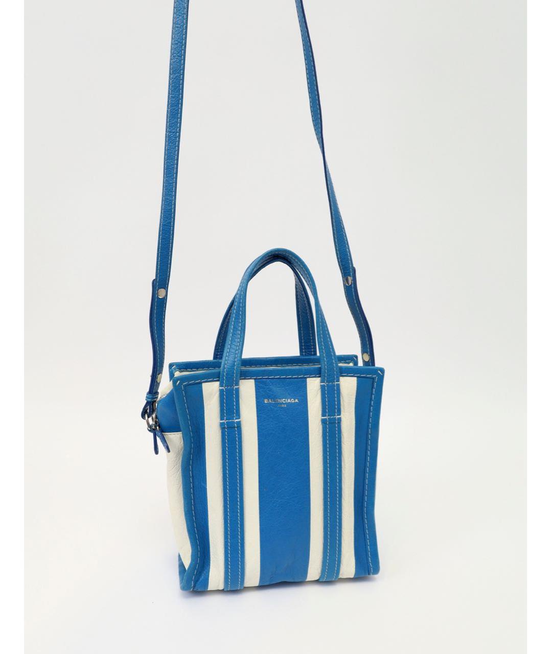 BALENCIAGA Синяя кожаная сумка через плечо, фото 5