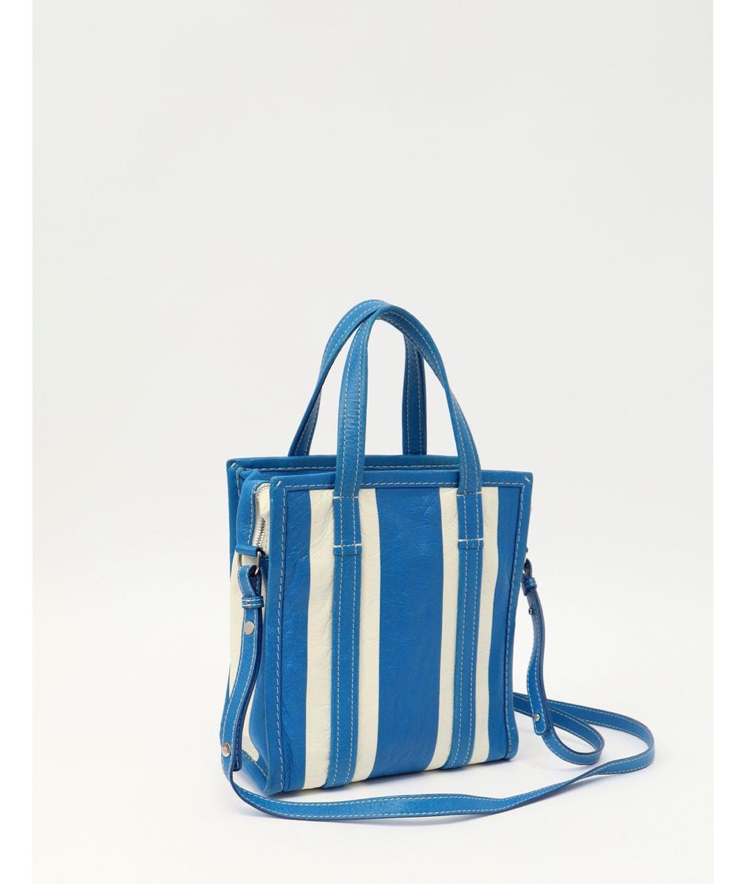 BALENCIAGA Синяя кожаная сумка через плечо, фото 4