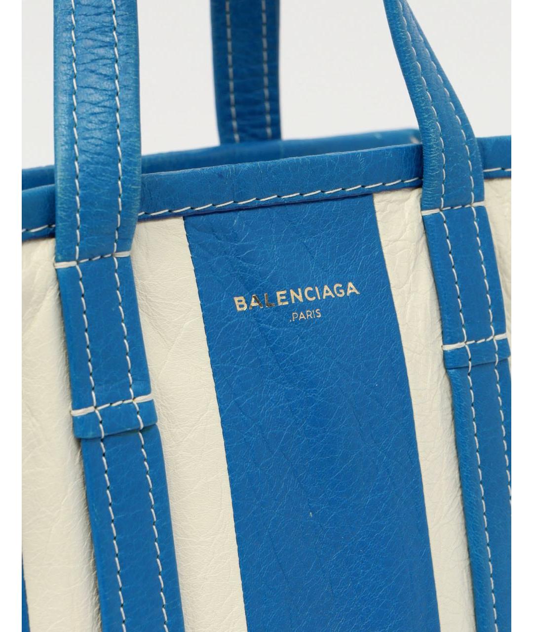 BALENCIAGA Синяя кожаная сумка через плечо, фото 6