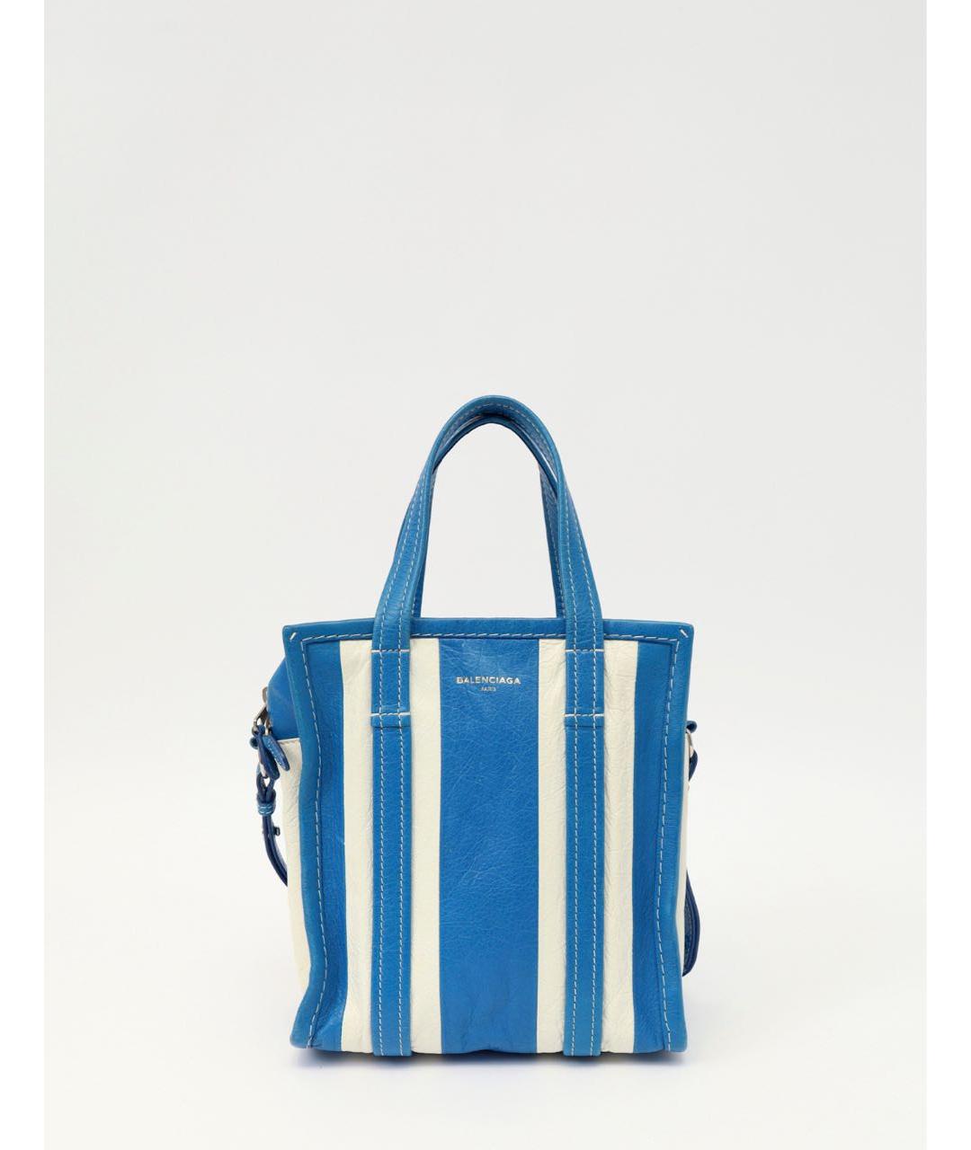 BALENCIAGA Синяя кожаная сумка через плечо, фото 9