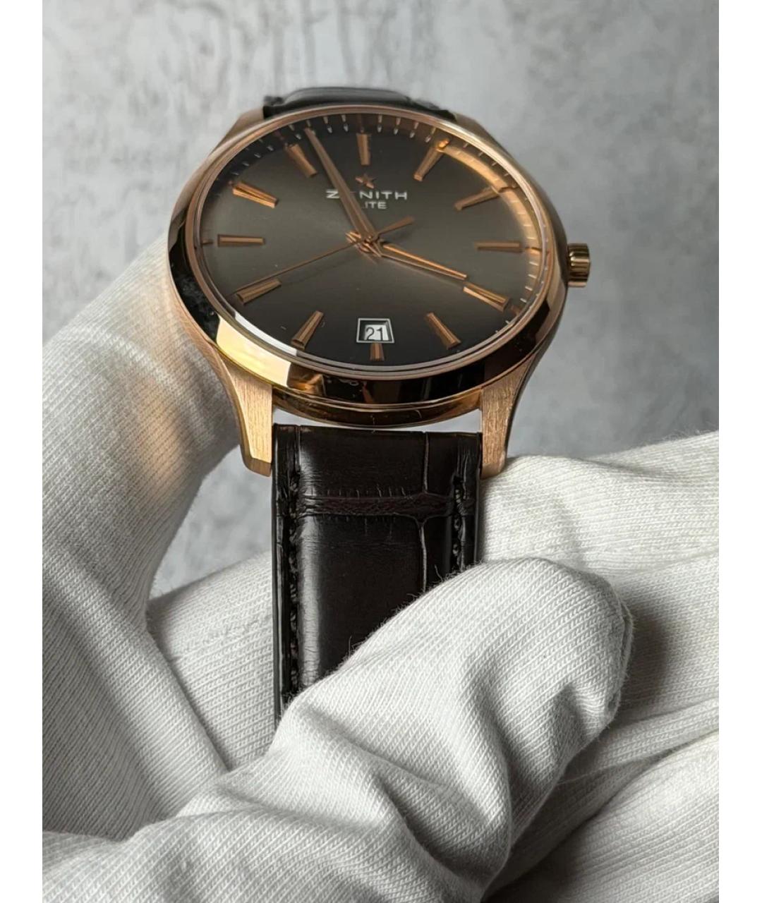 ZENITH Золотые часы из розового золота, фото 5