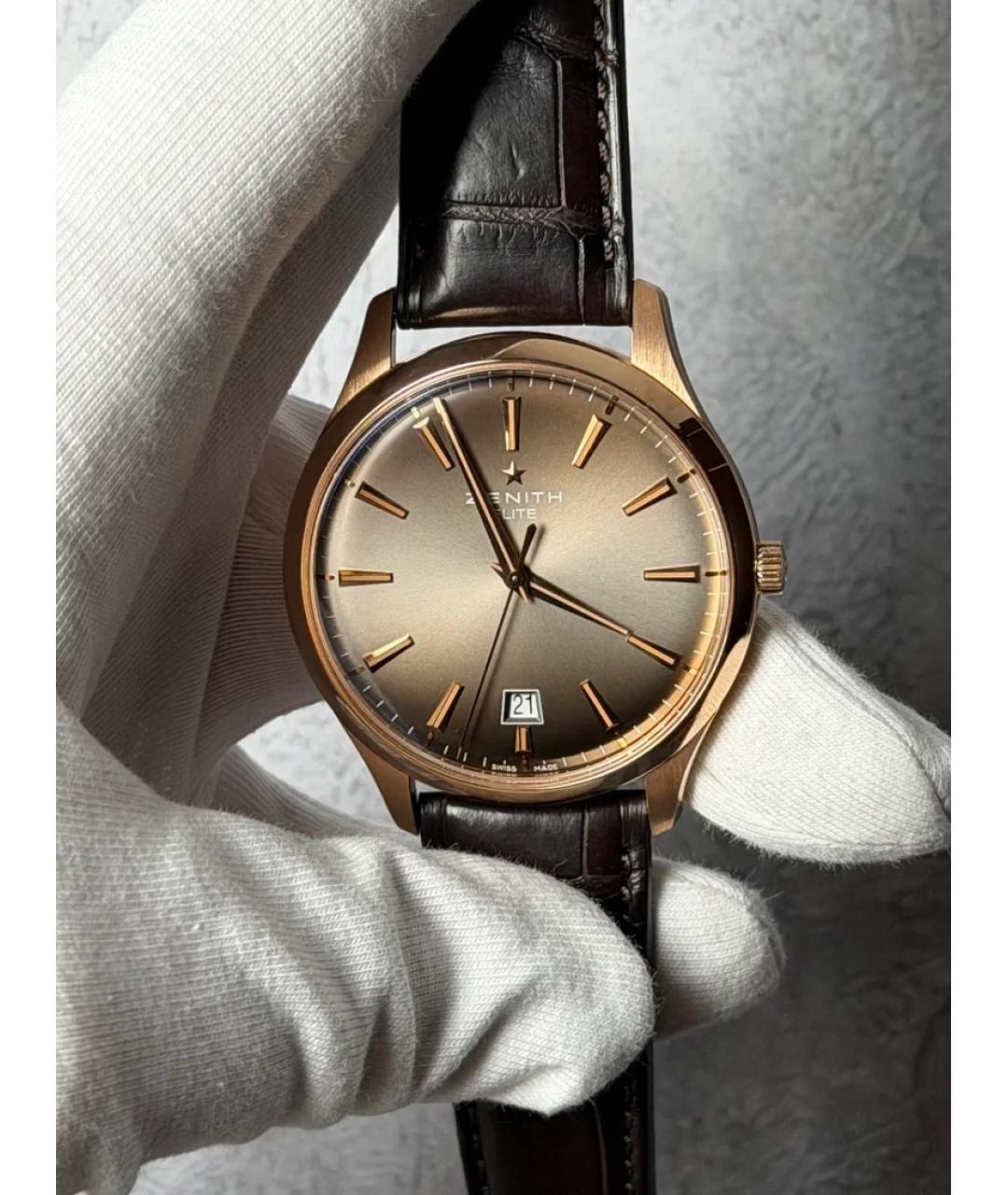 ZENITH Золотые часы из розового золота, фото 2