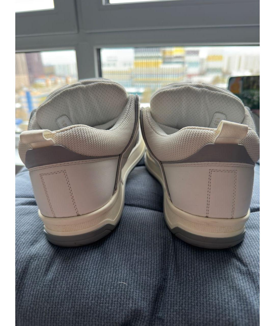 VALENTINO Белые кожаные низкие кроссовки / кеды, фото 4