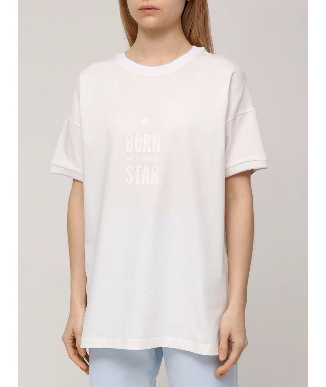 LORENA ANTONIAZZI Белая хлопковая футболка, фото 5