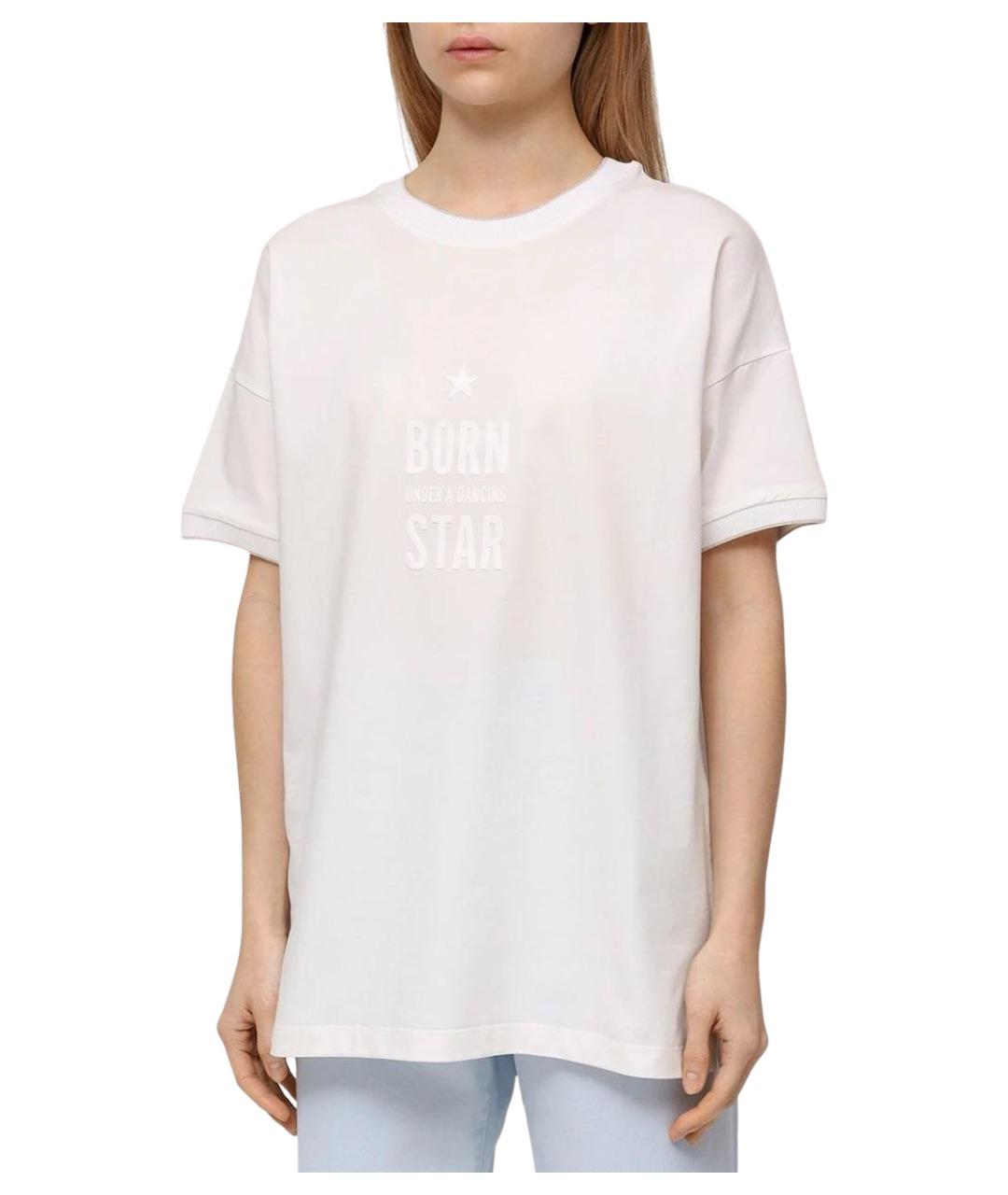 LORENA ANTONIAZZI Белая хлопковая футболка, фото 1