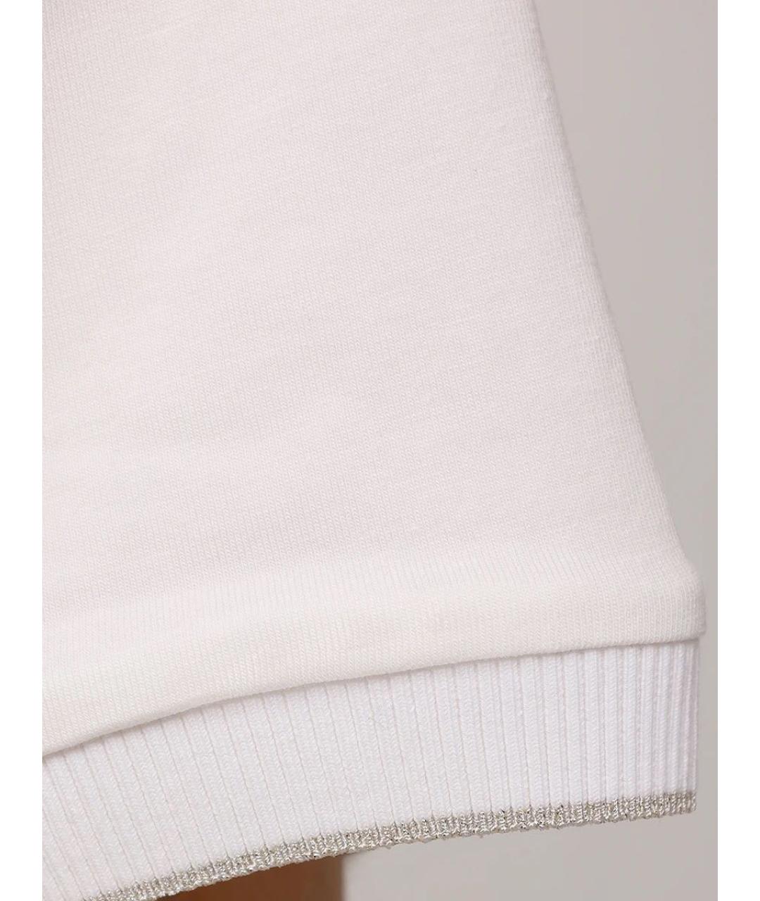 LORENA ANTONIAZZI Белая хлопковая футболка, фото 4