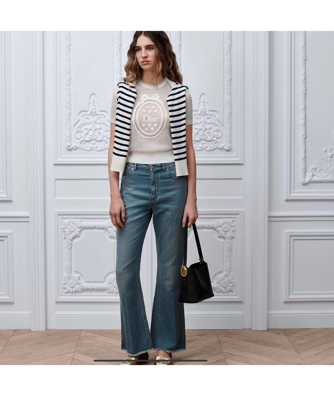 CHRISTIAN DIOR Черная кожаная сумка через плечо, фото 3