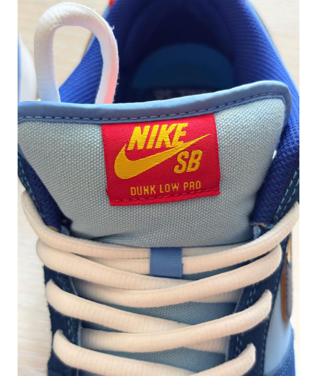 NIKE Синие кожаные низкие кроссовки / кеды, фото 6