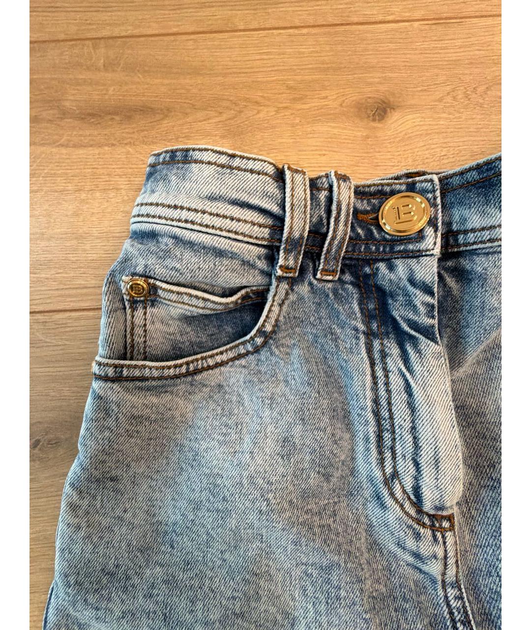 BALMAIN Синие деним шорты, фото 3