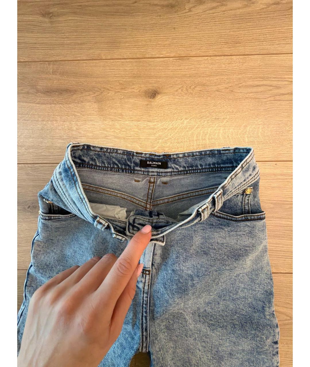 BALMAIN Синие деним шорты, фото 2