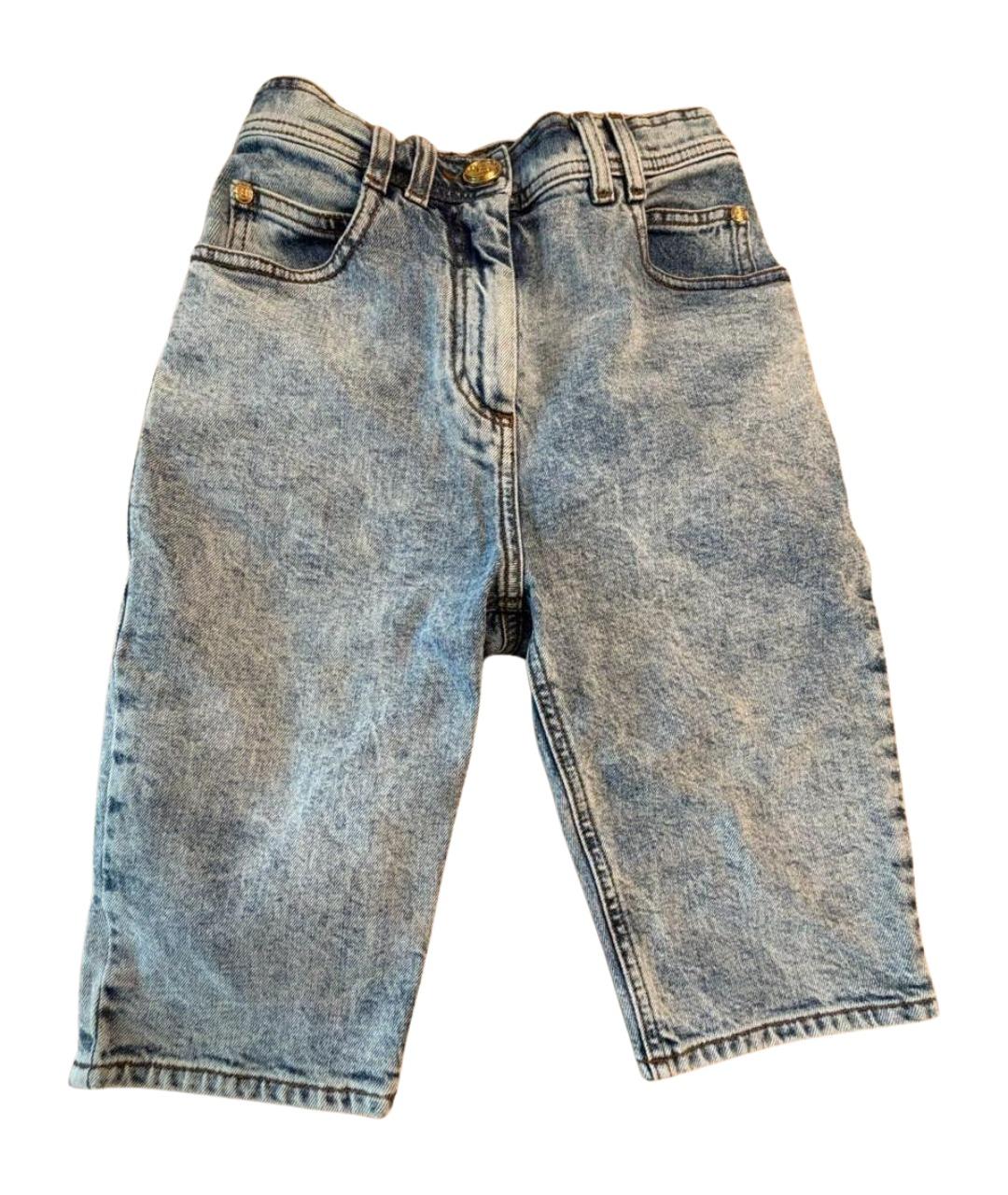 BALMAIN Синие деним шорты, фото 1