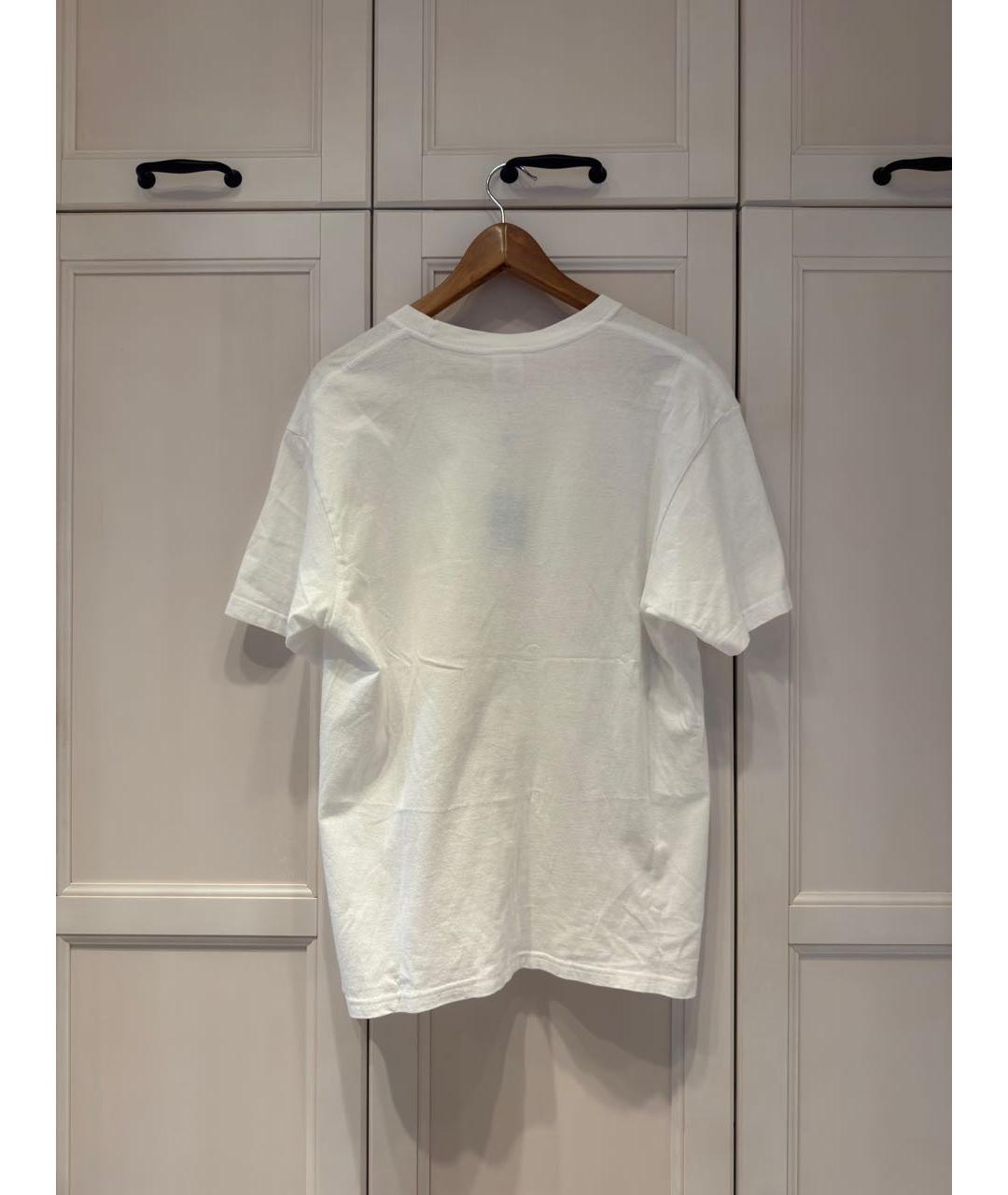 SUPREME Белая хлопковая футболка, фото 2